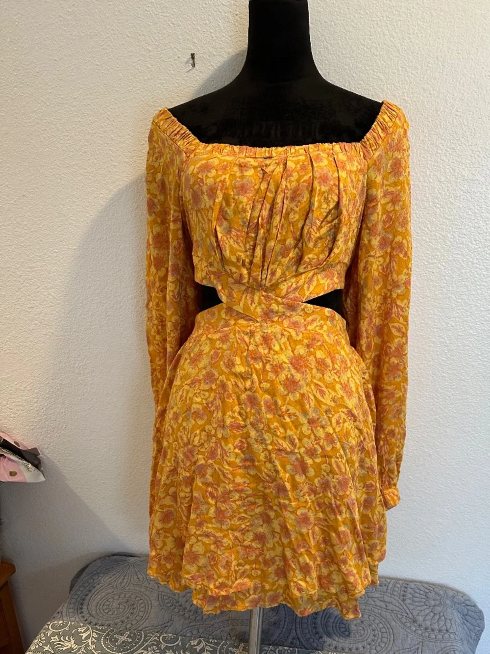 Free People Janel Printed Mini Dress. NWOT.